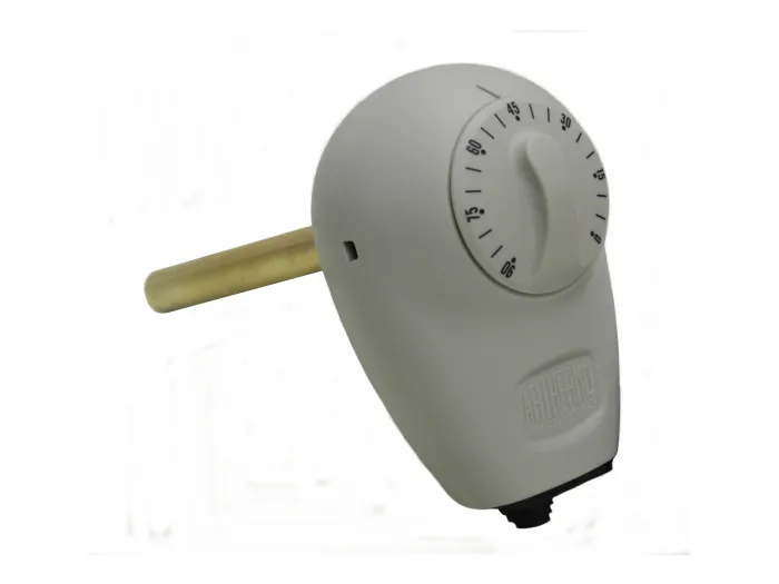 Термостат 0-90C W/1/2" з гільзою 100мм сірий