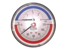 Термоманометр ОСЬ. D.80 0-4BAR, 0-120C