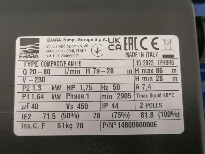 Насос Compact /E AM/15 G1"1/4 IE2
