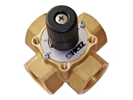 Кран 4-ход. c рукоят., DN 25, 1" внутр