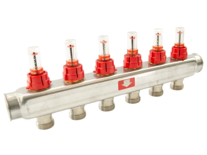 Колектор SS 1"x3/4"x6 з витратомірами