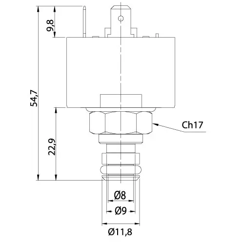 Пресостат PC 54216 G1/4 Tar 0,2 Bar